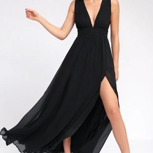 Lulu's Heavenly Hues long black dress